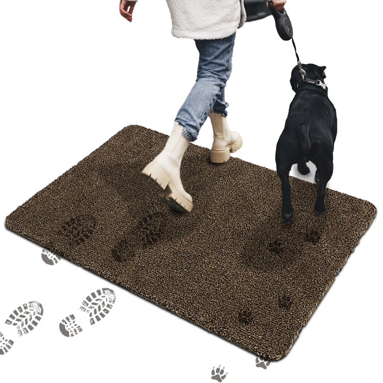 Clean Mud Mat Dark Brown W35